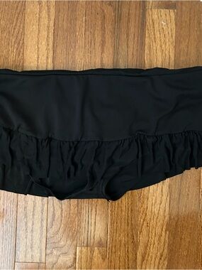 24th & Ocean Black Swim Bottoms with Subtle Tag Detail